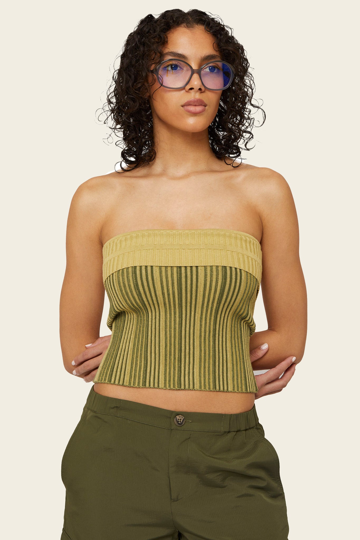 Empire Knit Strapless Top