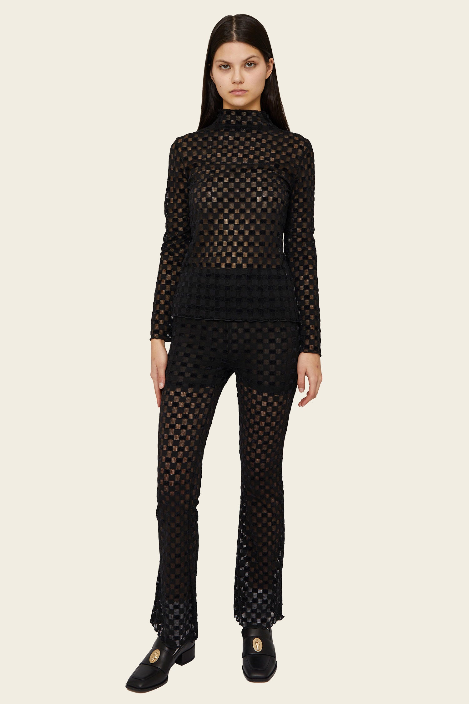 Harmony Checkered Mesh Top findmenowthelabel