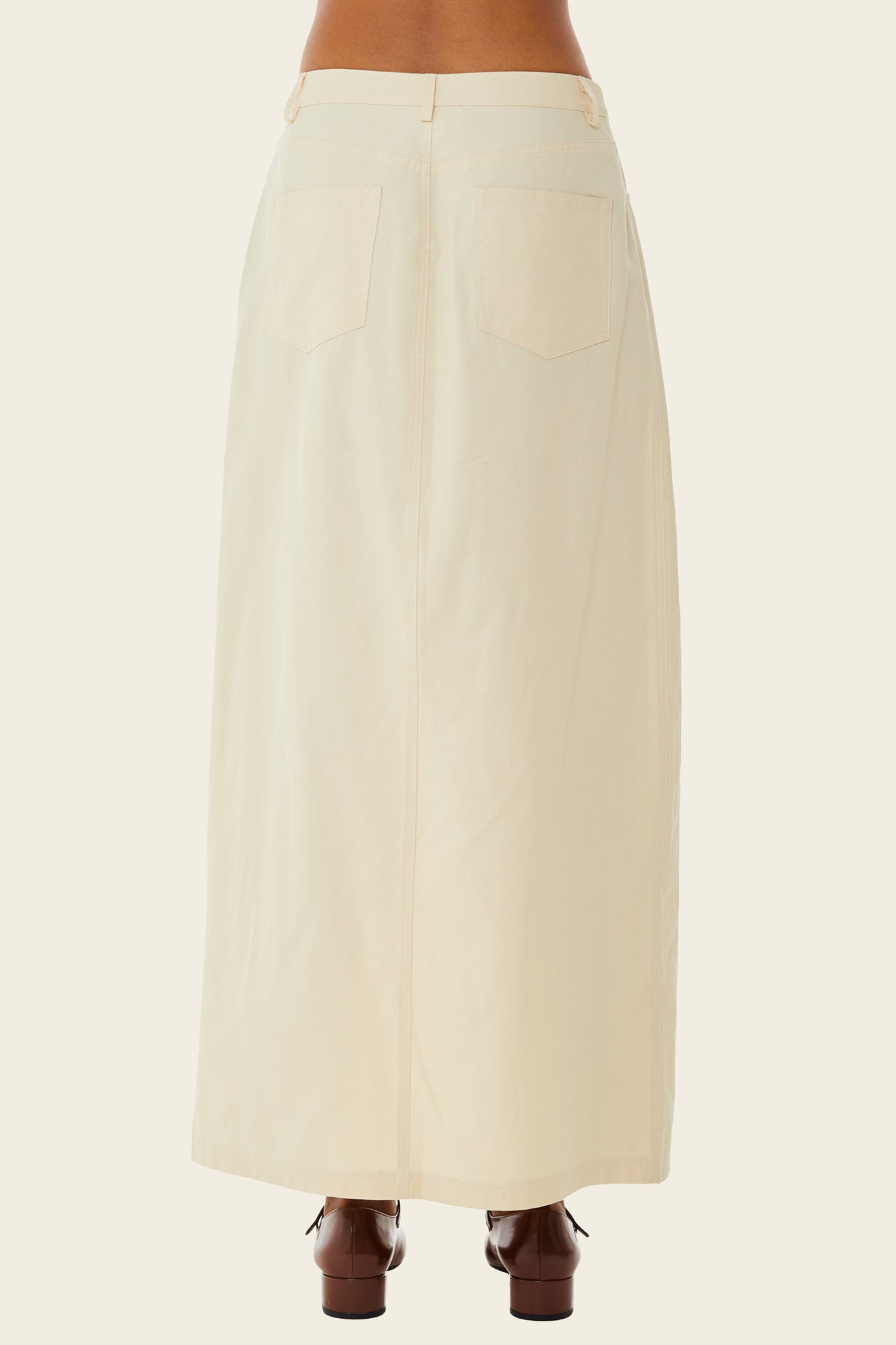 Khaki Midi Skirt